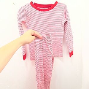 Lake 4T Red & White Stripe Long-Sleeve Pajama Set great condition